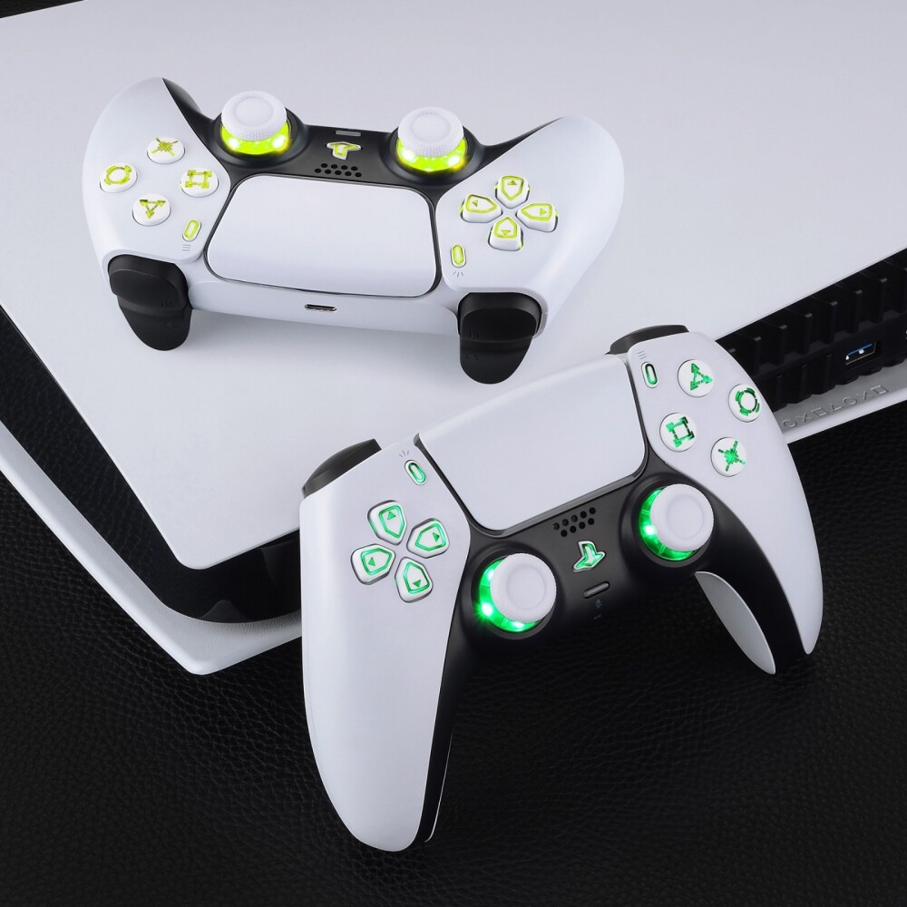 Multi-Colors Luminated White Symbols Buttons DTF V3 LED Kit for ps5 Controller