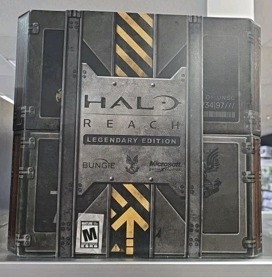 Halo Reach Legendary Edition Xbox 360 Statue Box Game package Journal