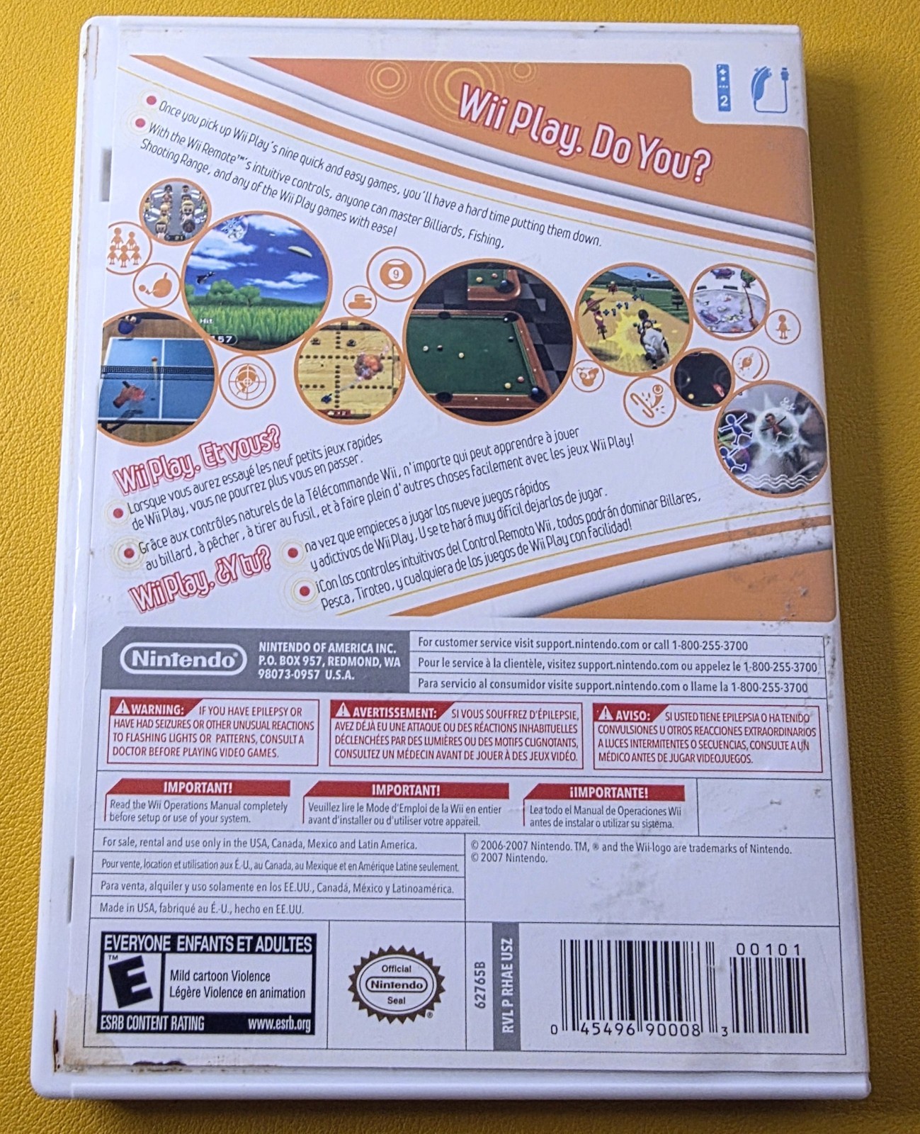 Wii Play (2006) Nintendo Wii Complete SCRATCHED DISC Tested & Working
