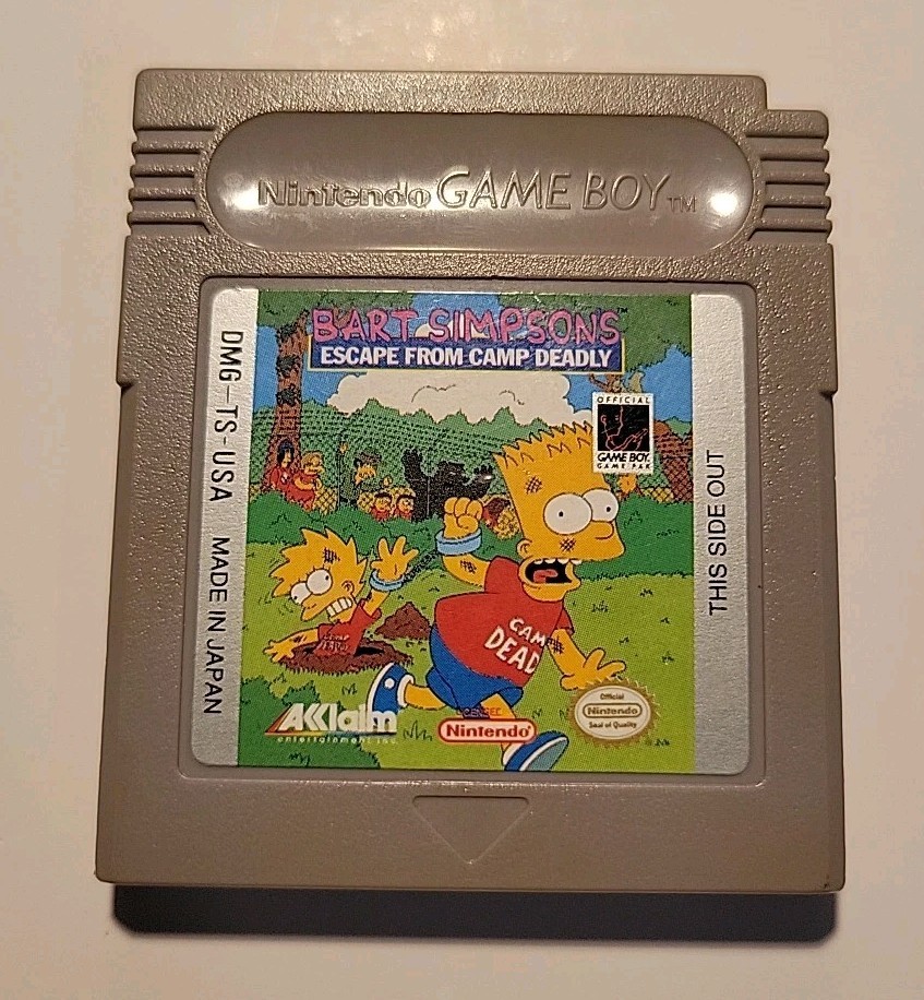 Bart Simpson’s Escape From Camp Deadly GameBoy FREE LETTERMAIL SHIPPING IN CAN
