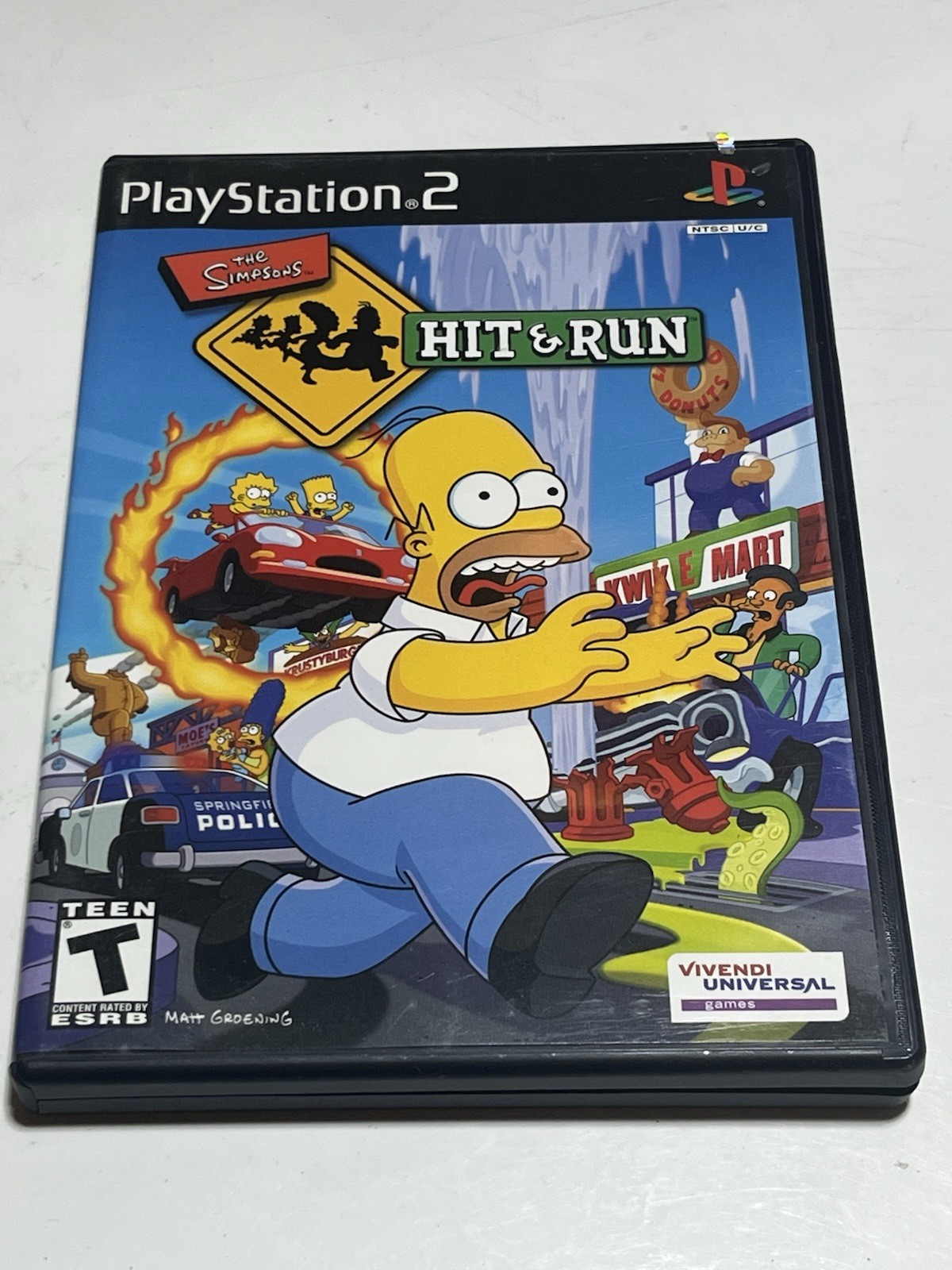 The Simpsons: Hit & Run Playstation 2 Black Label BOX AND MANUAL ONLY NO GAME