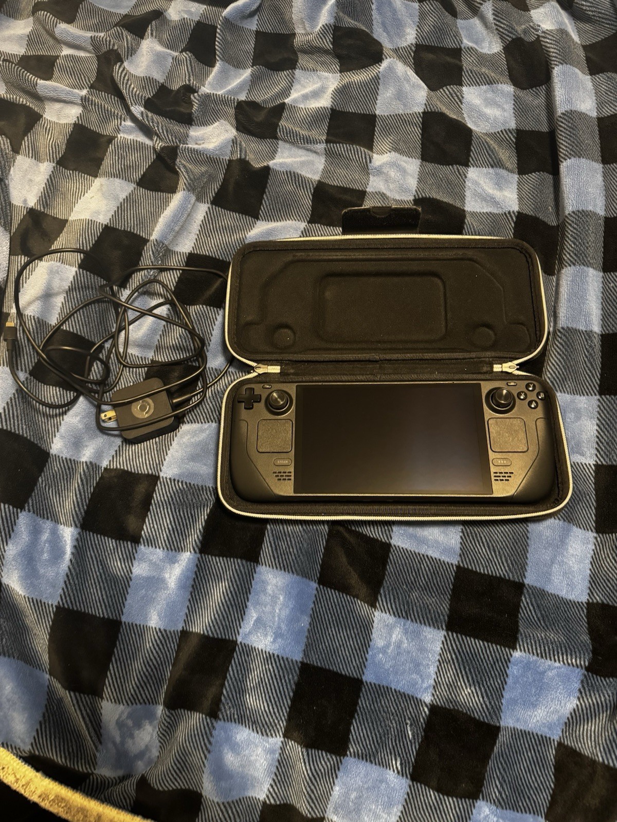Valve Steam Deck 1TB OLED Black Handheld System Wi-Fi USB-C w/ Case & Adapter