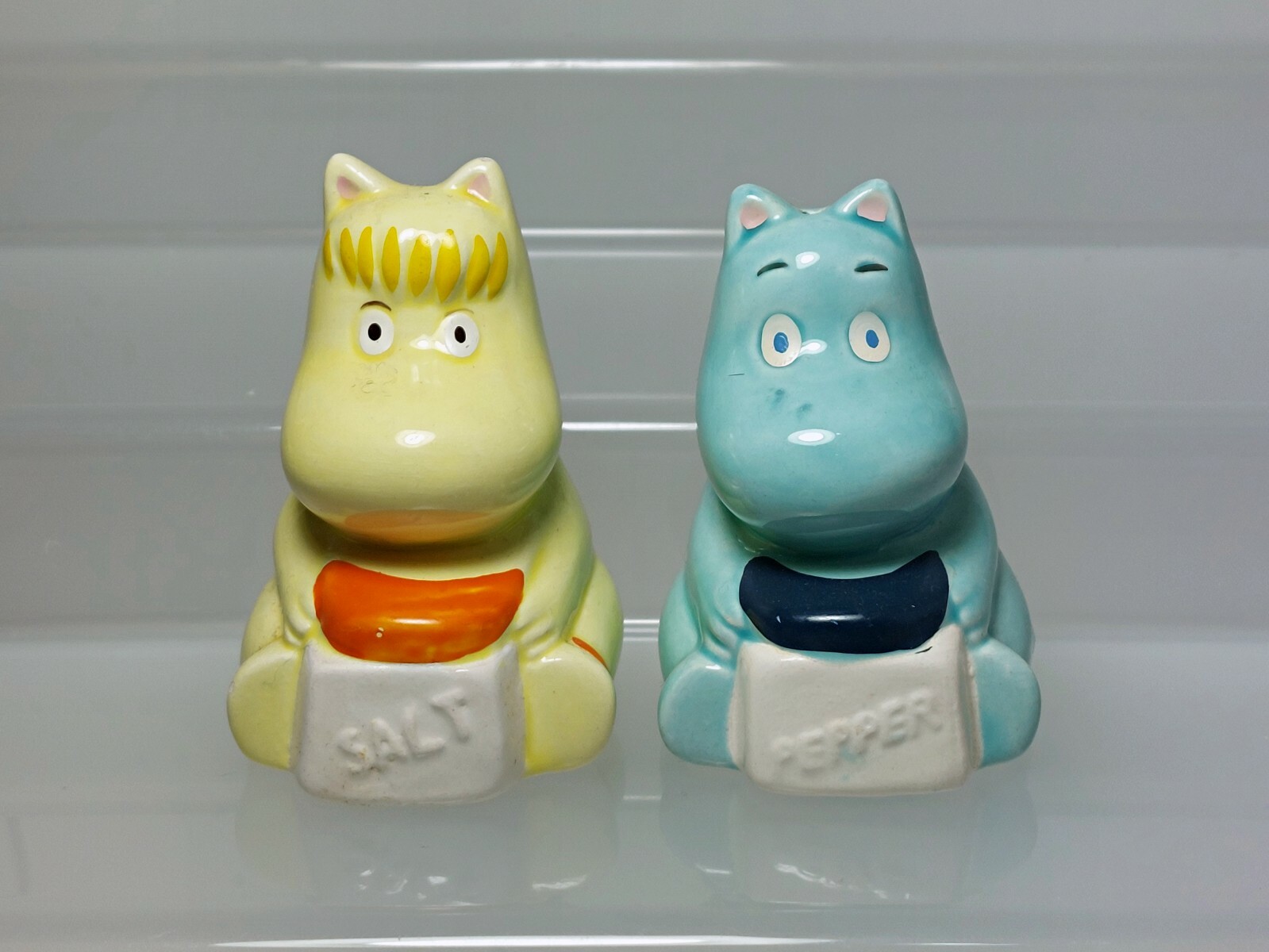 Snorkmaiden Moomin Salt and Pepper Shakers Figure Banpresto 1990 Japan 2.3-2.4in