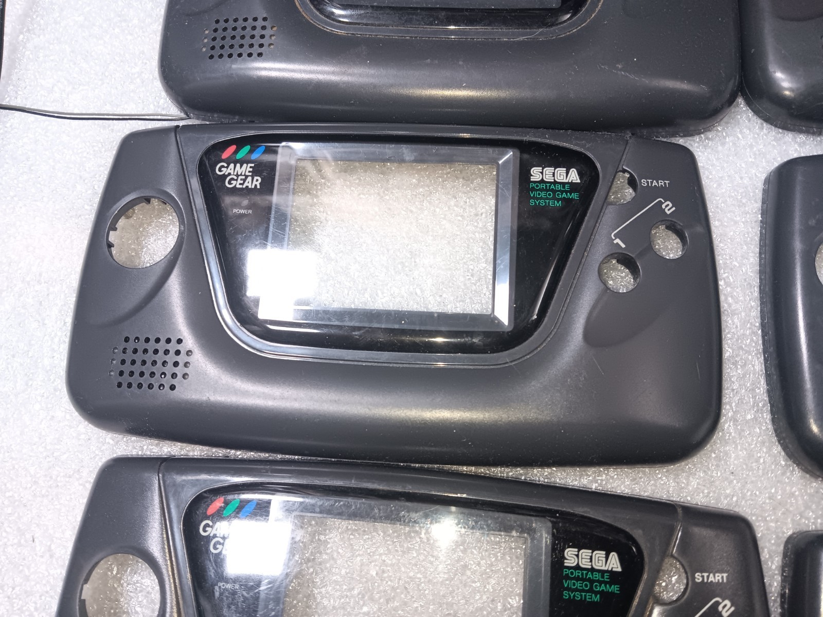 SEGA Game Gear 2110 EXACT EMPTY Front Panel w/Glass Scratches X6 ONLY-INTACT-SEE