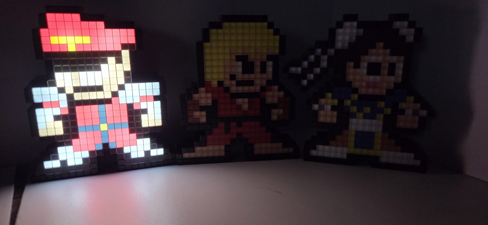 Street Fighter Light Up PDP Pixel LOT 3pcs Pals Tested. Chun-Li , KEN, Bison 🔋