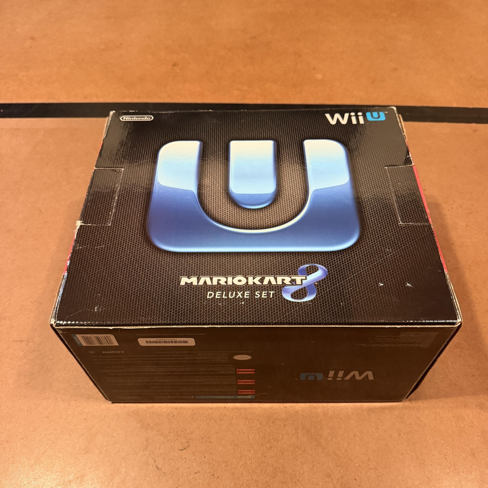 Nintendo Wii U Mario Kart 8 Deluxe 32GB Black Box Only Inserts Manuals Packaging