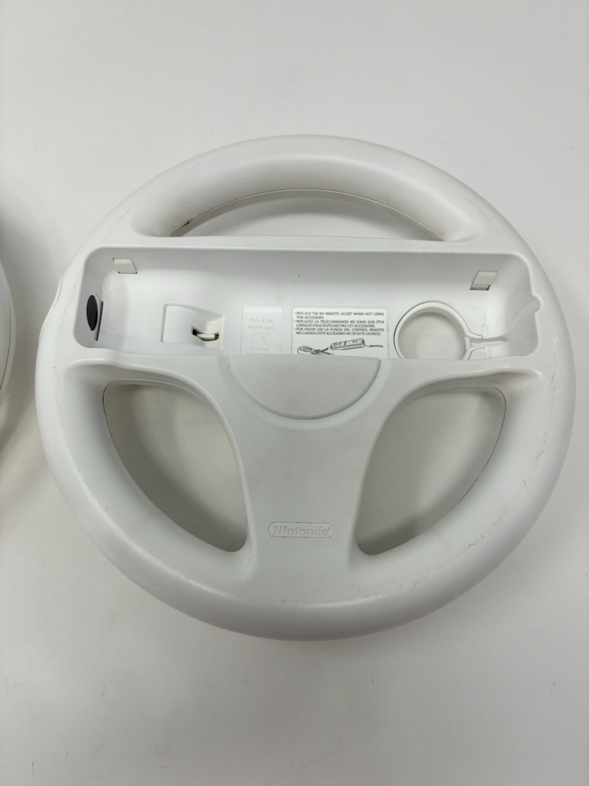 2X Official Nintendo Wii Steering Wheel Mario Kart OEM White RVL-024