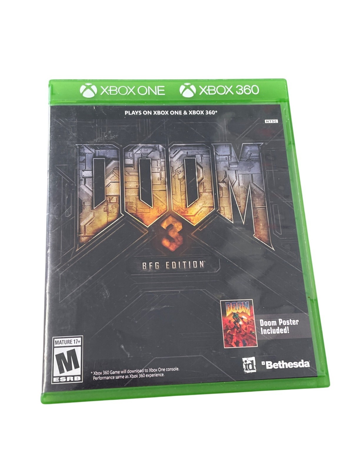 Doom 3 BFG Edition Xbox 360 Video Game Plays On Xbox One Complete Case