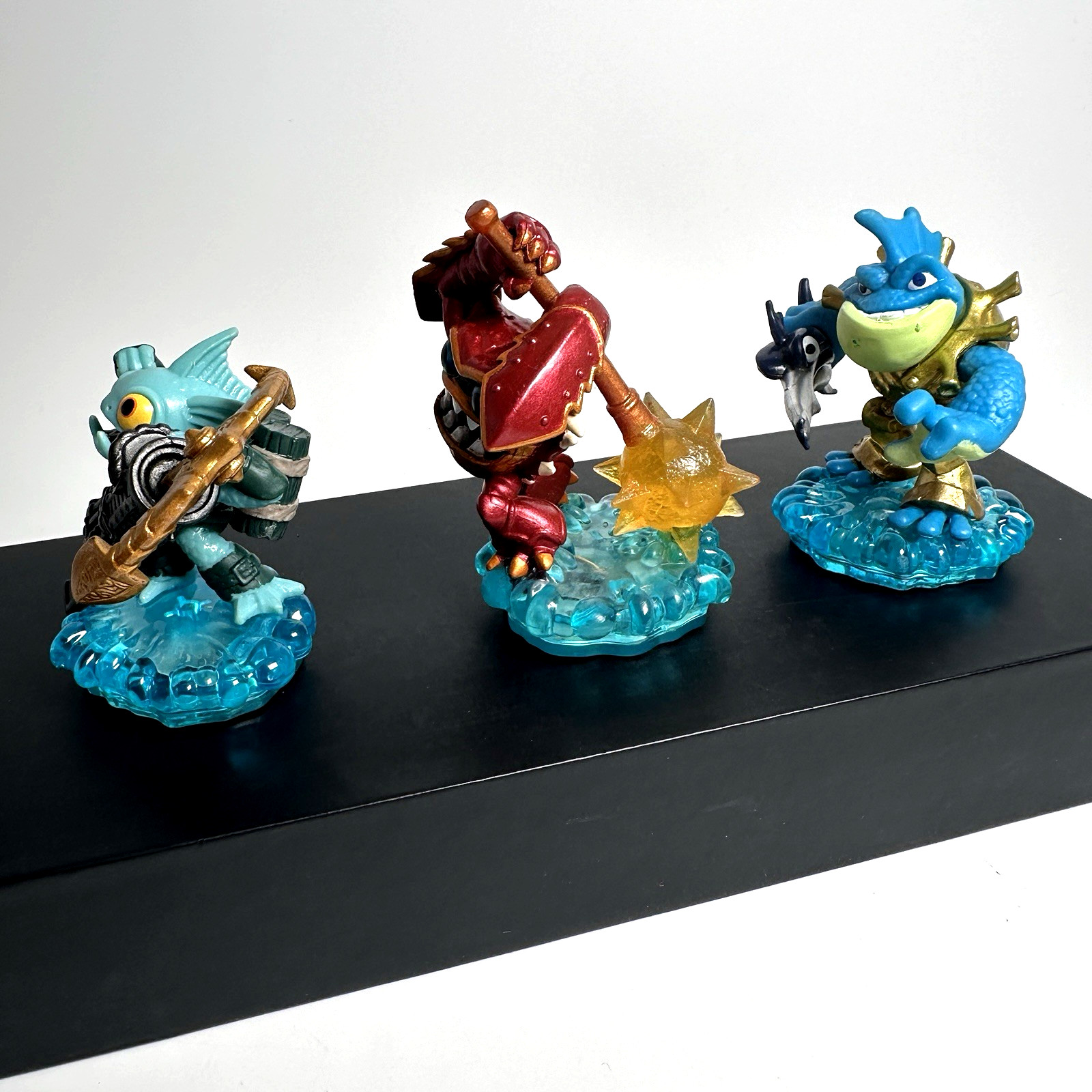 3 Skylanders Swap Force Water Gill Grunt Wham Shell Rip Tide Figures Untested