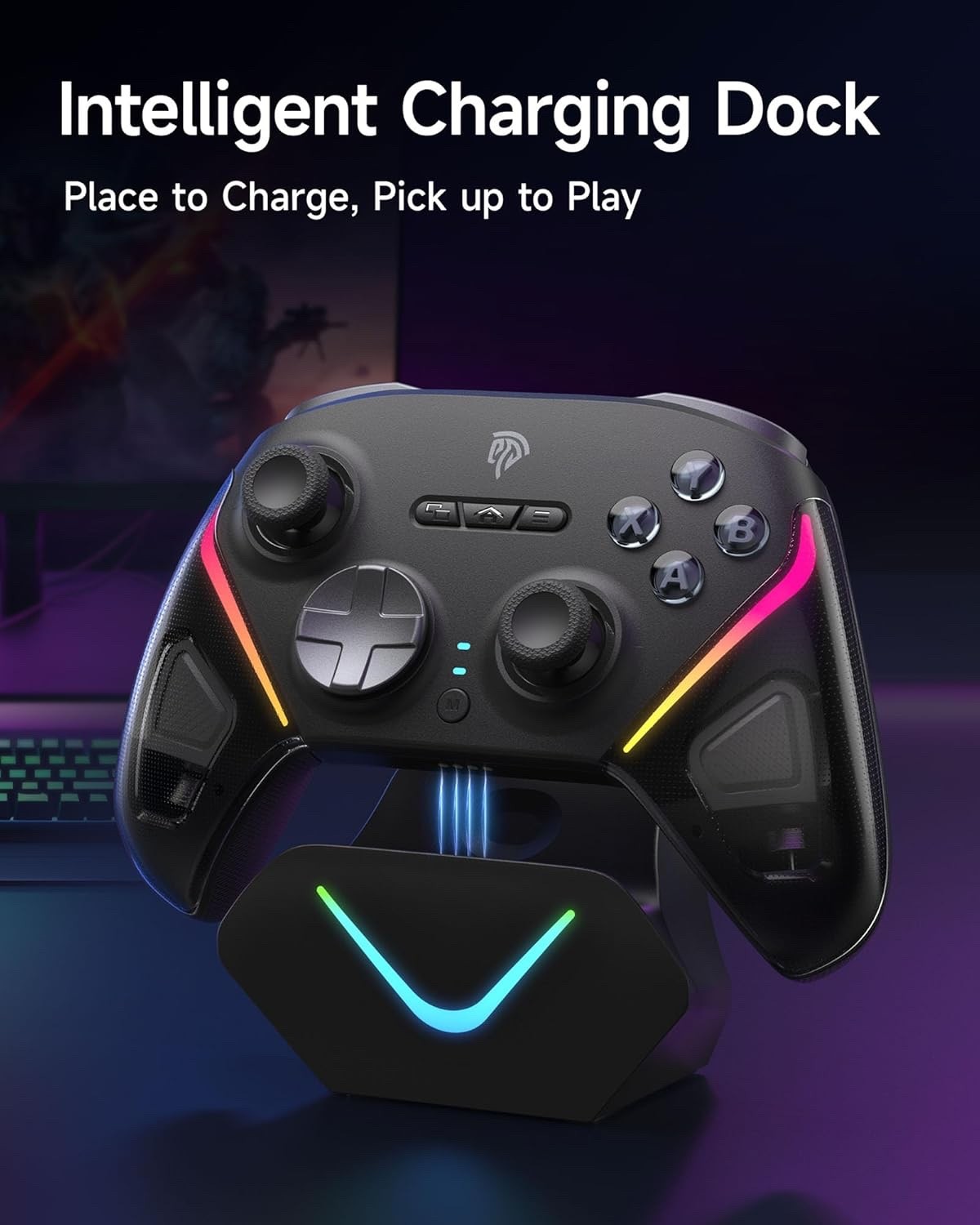 EasySMX D10 Multiplatform Gaming Controller PC/Switch/Android/iOS – Black