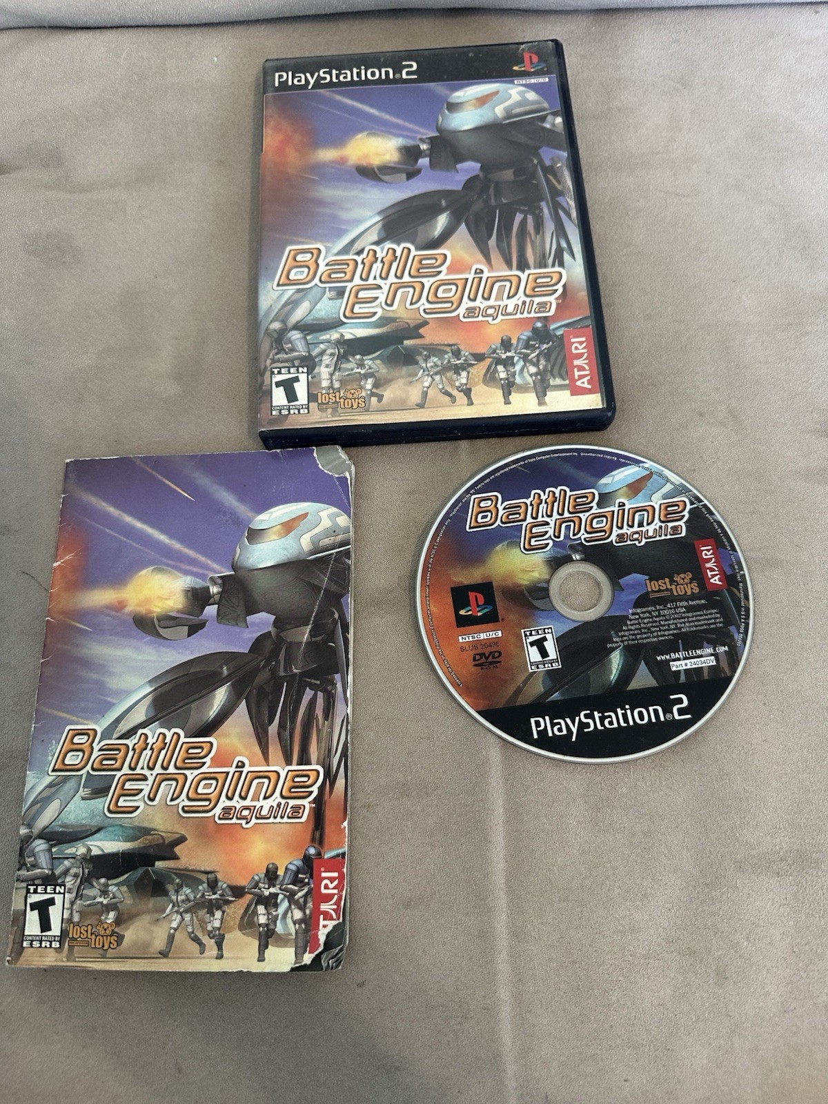 Battle Engine Aquila: Sony PlayStation 2 (PS2) In Box With Manual Tested