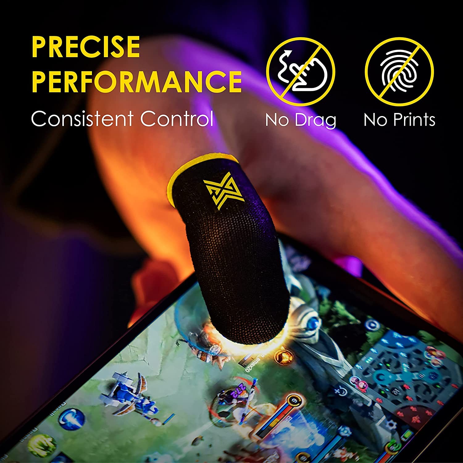 6 Pack Mobile Gaming Corps ClawSocks Phone Gaming Finger Sleeves – Carbon