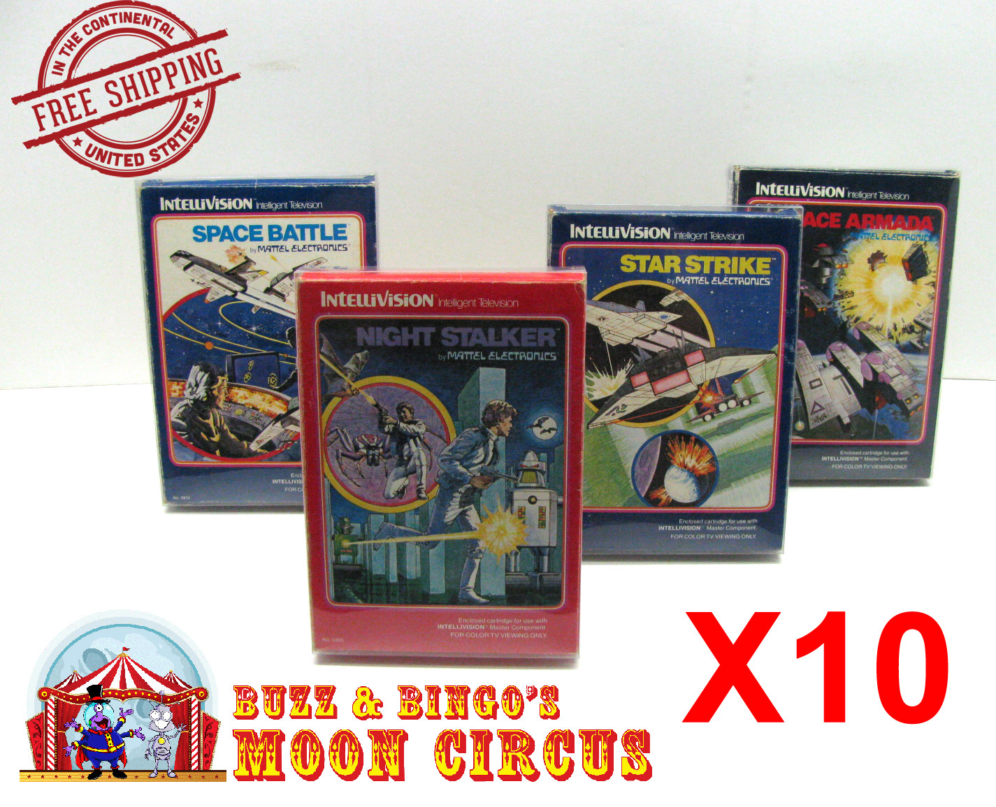 10X INTELLIVISION GAME CIB (SIZE B) – CLEAR PLASTIC PROTECTIVE BOX PROTECTORS