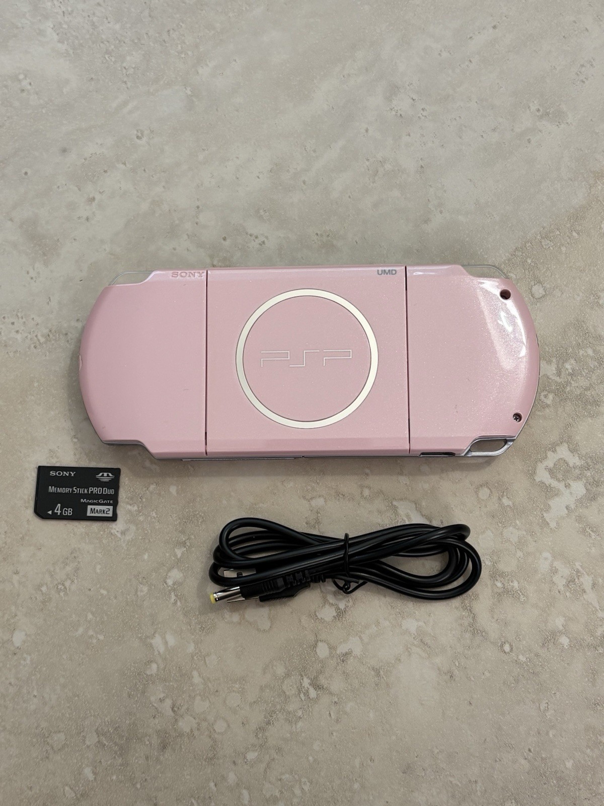 Blossom Pink Sony PSP 3000 System w/ Charger, Battery, & Bundle Import Very Good