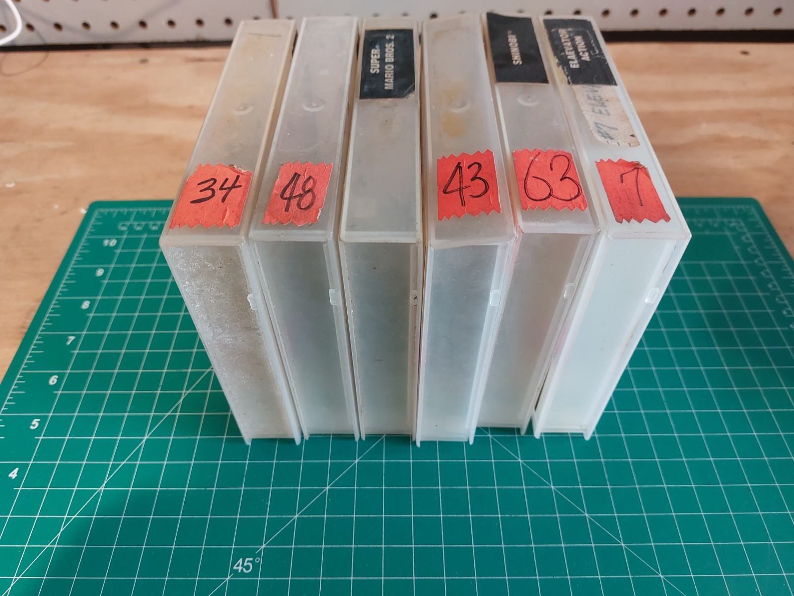 6 NES Clamshell Case Lot- Used Rental Store Cases Nintendo Quik Play