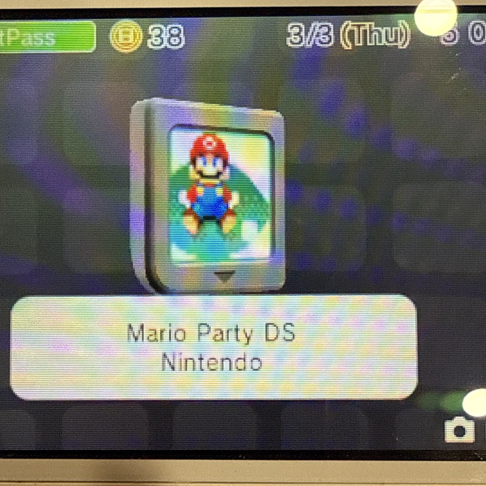 Mario Party DS (Nintendo DS, 2007) label ripped off the working