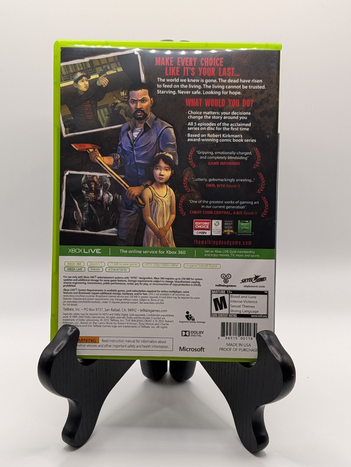 The Walking Dead A Telltale Game Series Microsoft Xbox 360 – Complete In Box