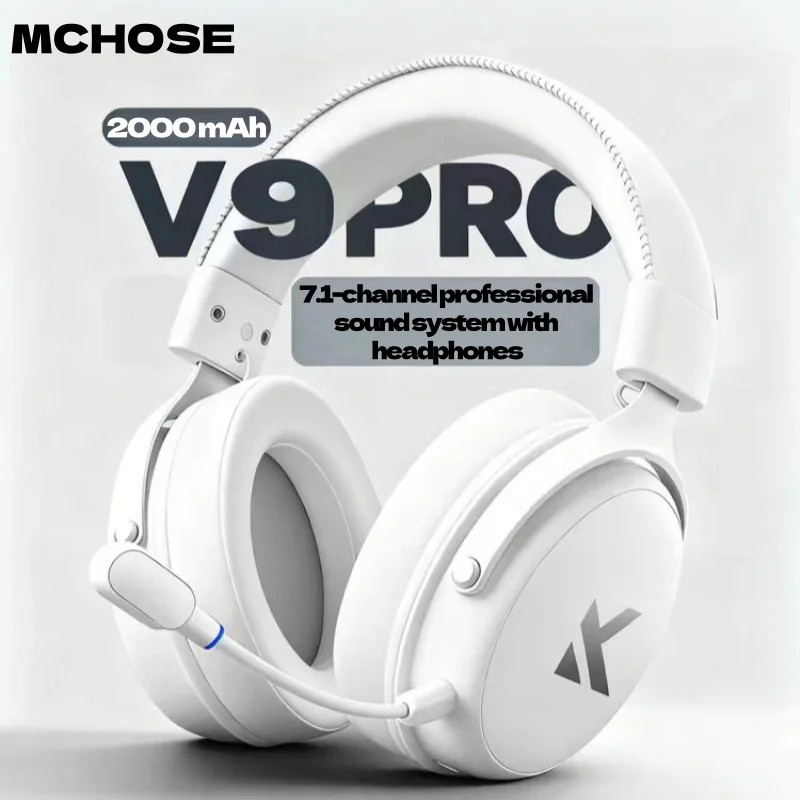 MCHOSE V9 Pro Wireless Gaming Headset 7.1 Surround Sound 250Hr Battery