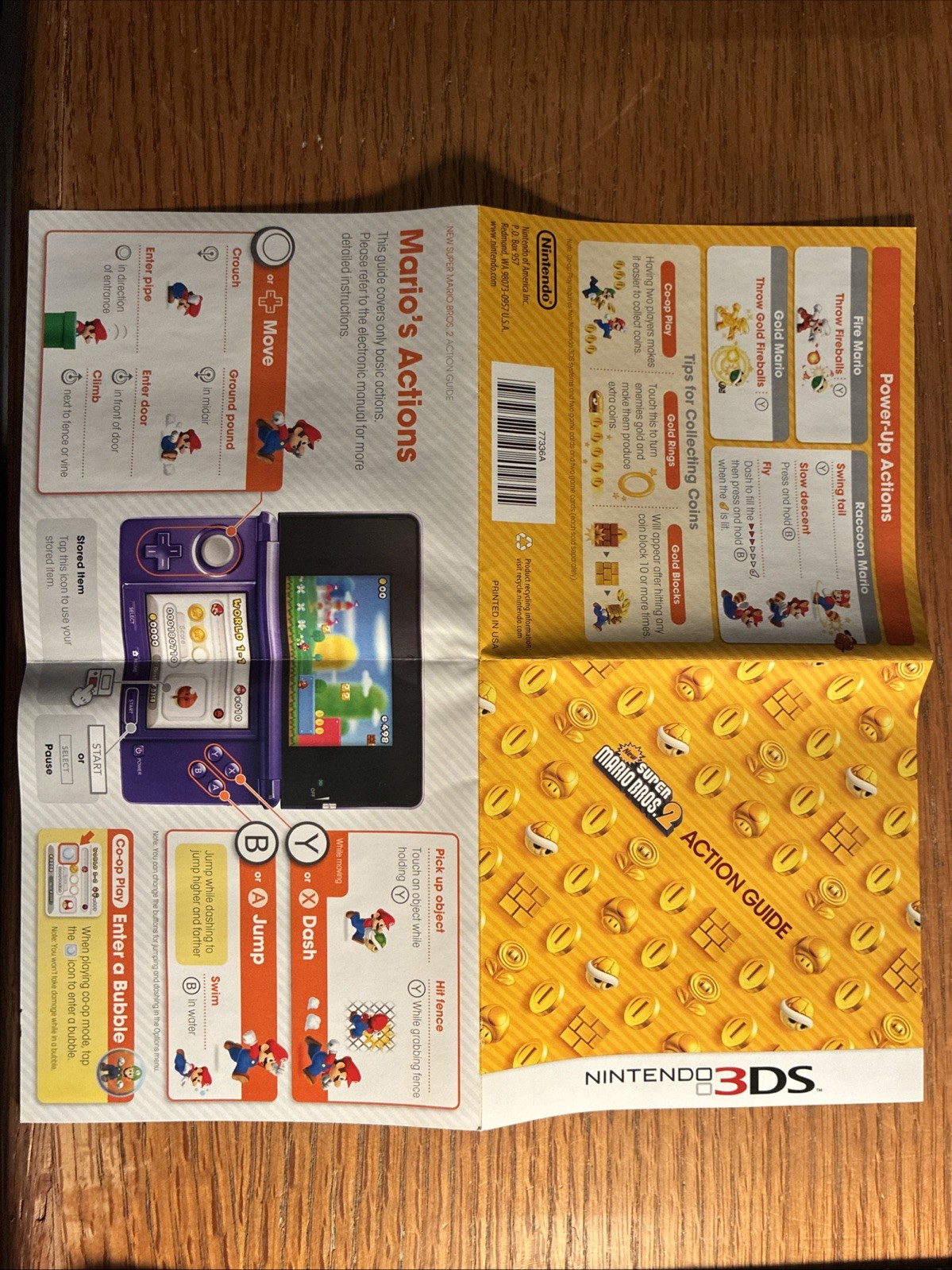 Case and Manual Only NO GAME New Super Mario Bros 2 Nintendo 3DS Authentic