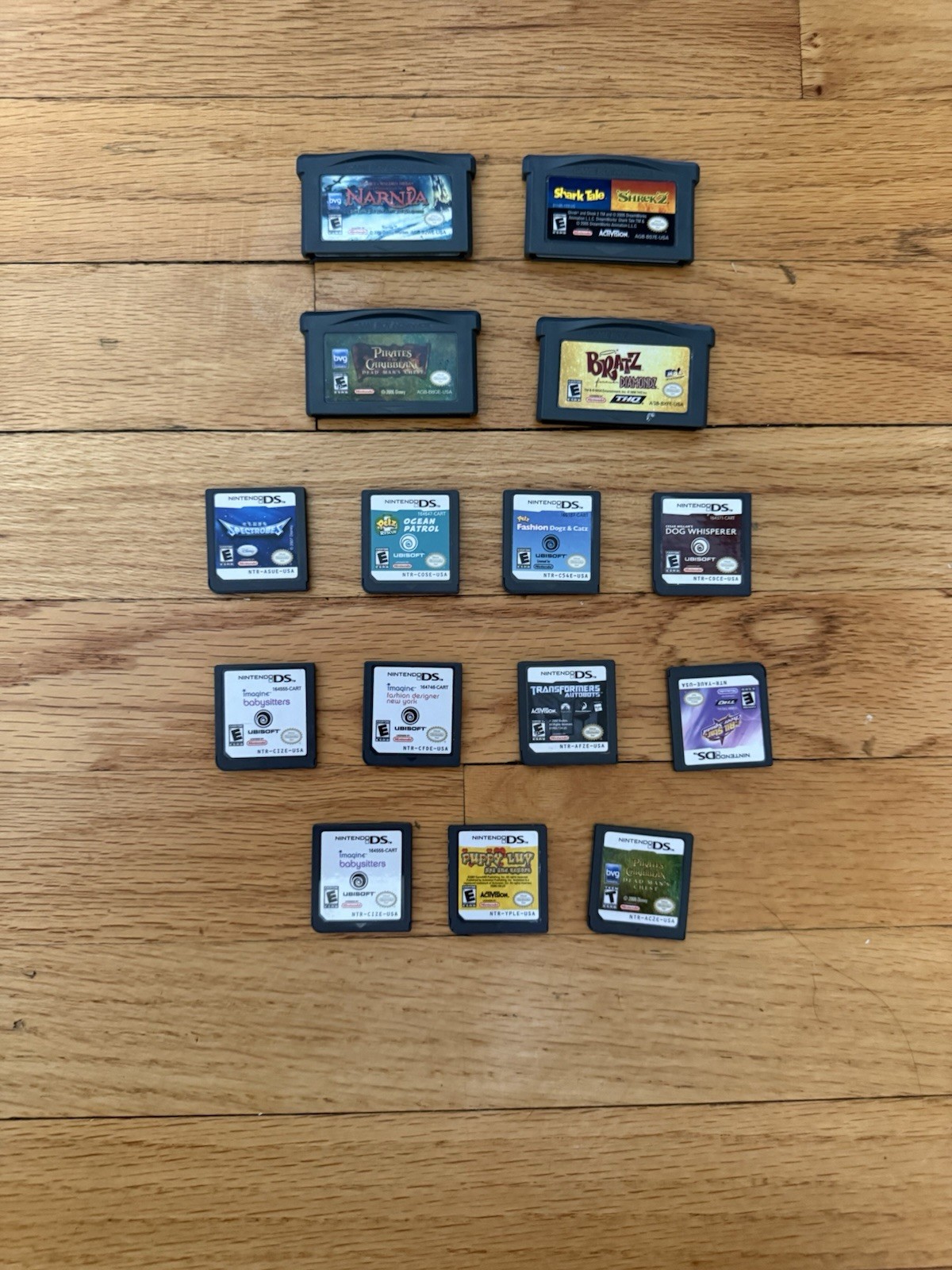 Nintendo DS & GBA Games Bundle Lot Of 15 Transformers Spectrobes Bratz Pirates