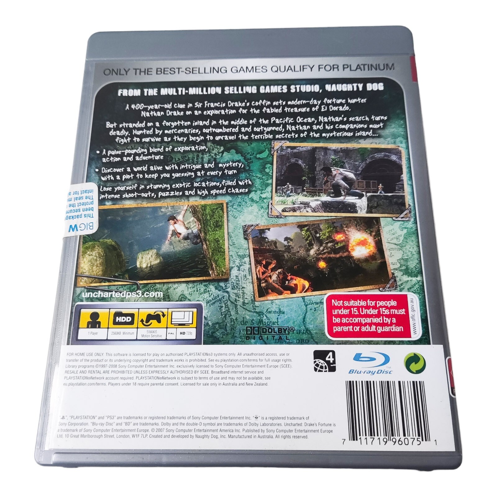 UNCHARTED: DRAKE’S FORTUNE – PLAYSTATION 3 UNOPENED ACTION ADVENTURE LINEAR SCEA