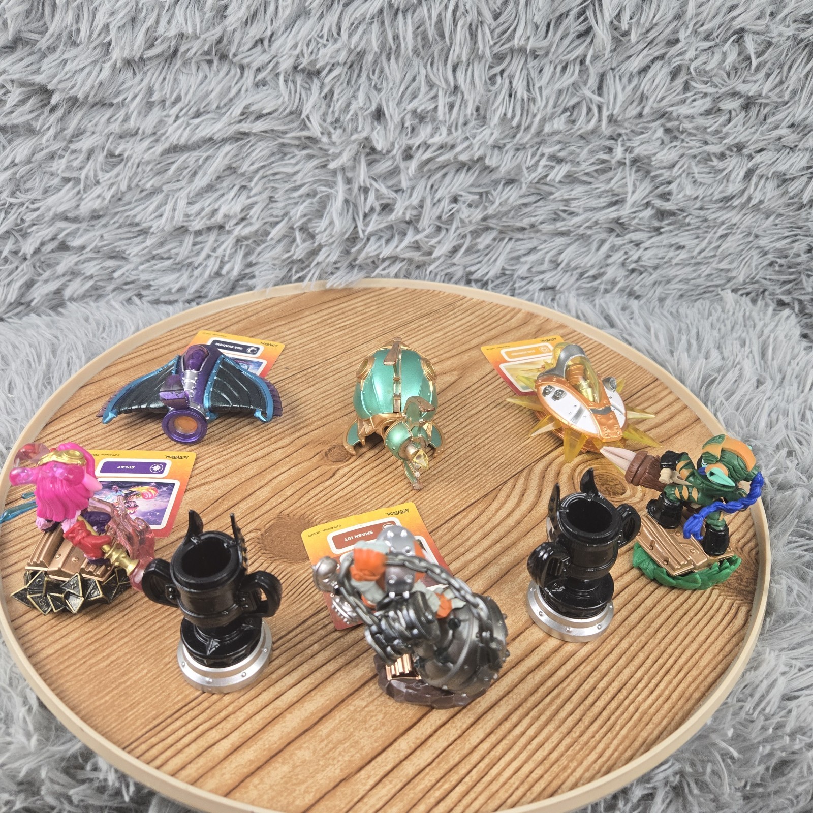 Lot Of 8 Skylanders Super Charges Figures Smash Hit Splat Sun Runner, Sea Shadow