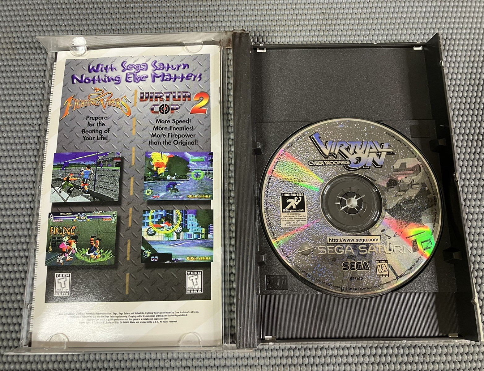 Virtual On: Cyber Troopers (Sega Saturn, 1996) CIB Complete w Reg Card – Tested