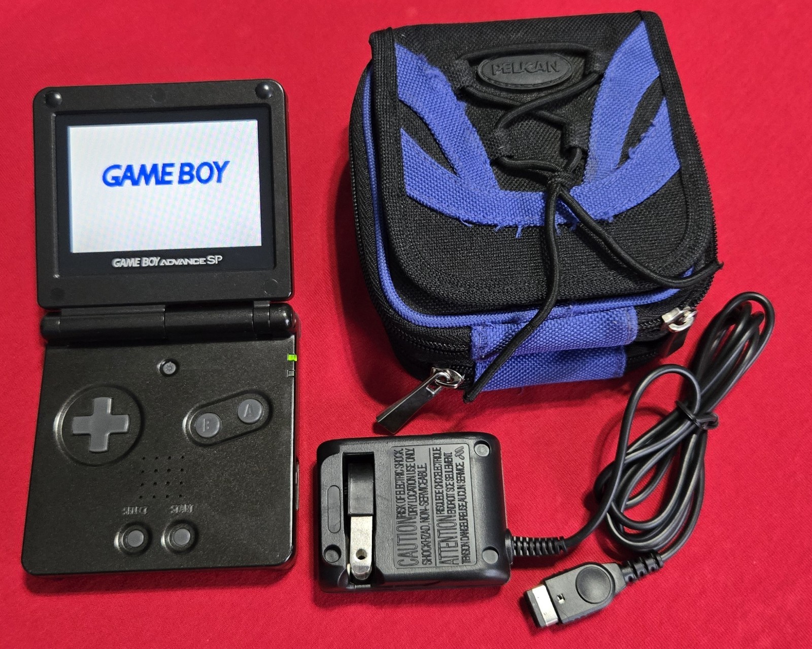 BUNDLE – Onyx Black Nintendo GameBoy Advance SP GBA SP AGS-101 – TESTED & CLEAN!