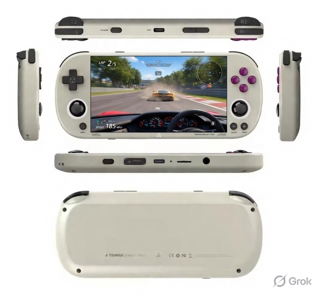 Trimui Smart Pro Handheld Game Console 4.96” IPS Screen Linux System 64GB Grey