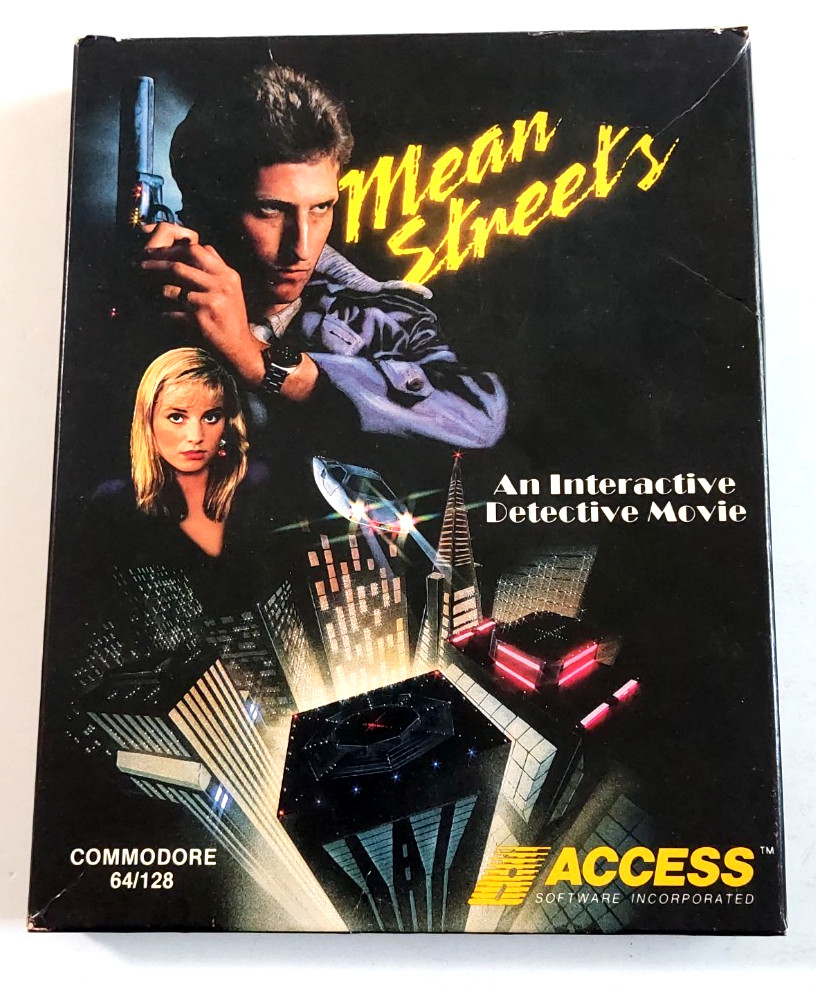 Mean Streets Commodore 64 1989 W/Manual Box Access Floppy Untested Tex Murphy