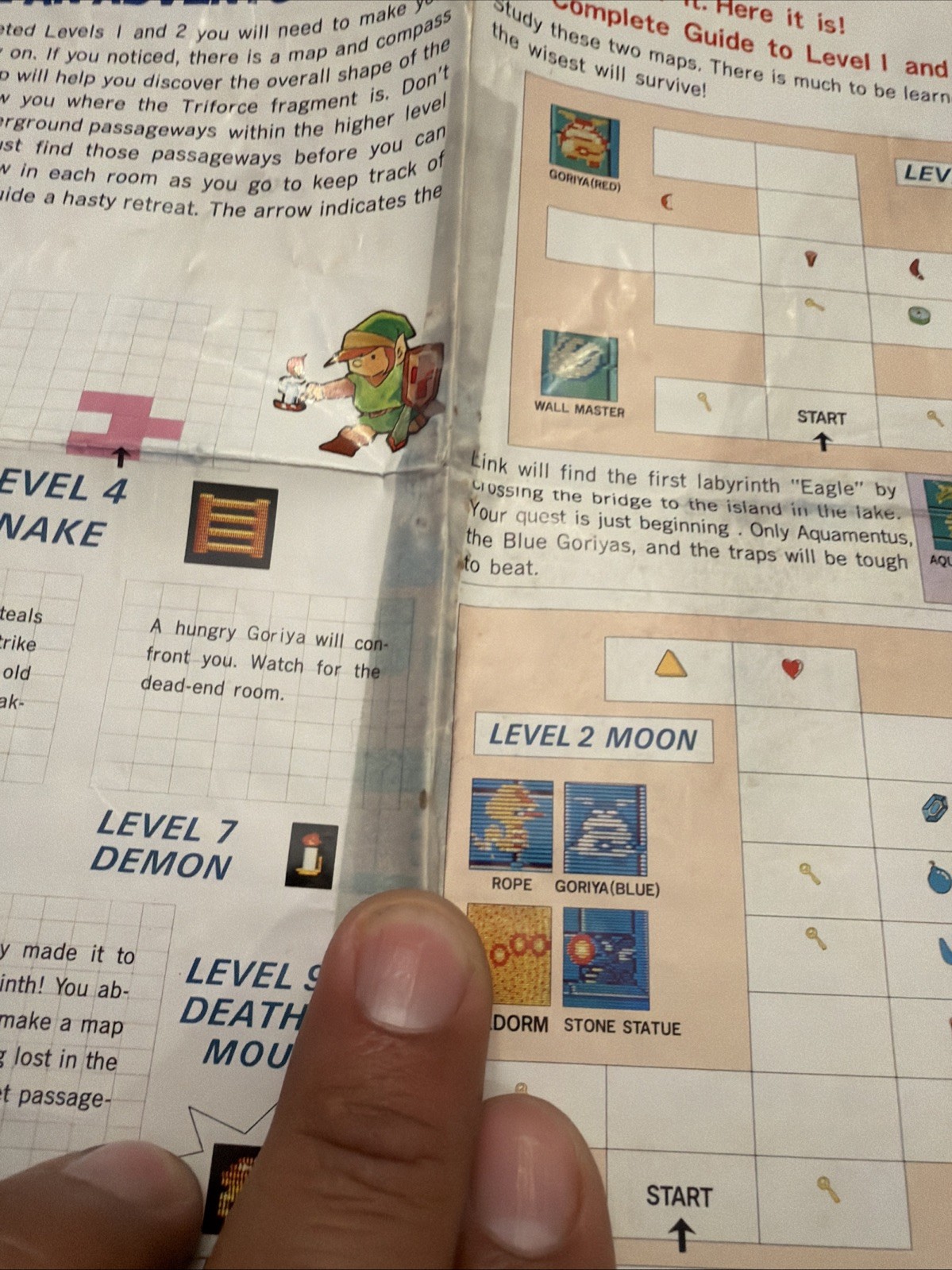 The Legend of Zelda (Nintendo NES 1987) – Manual & Map w/ Sleeve