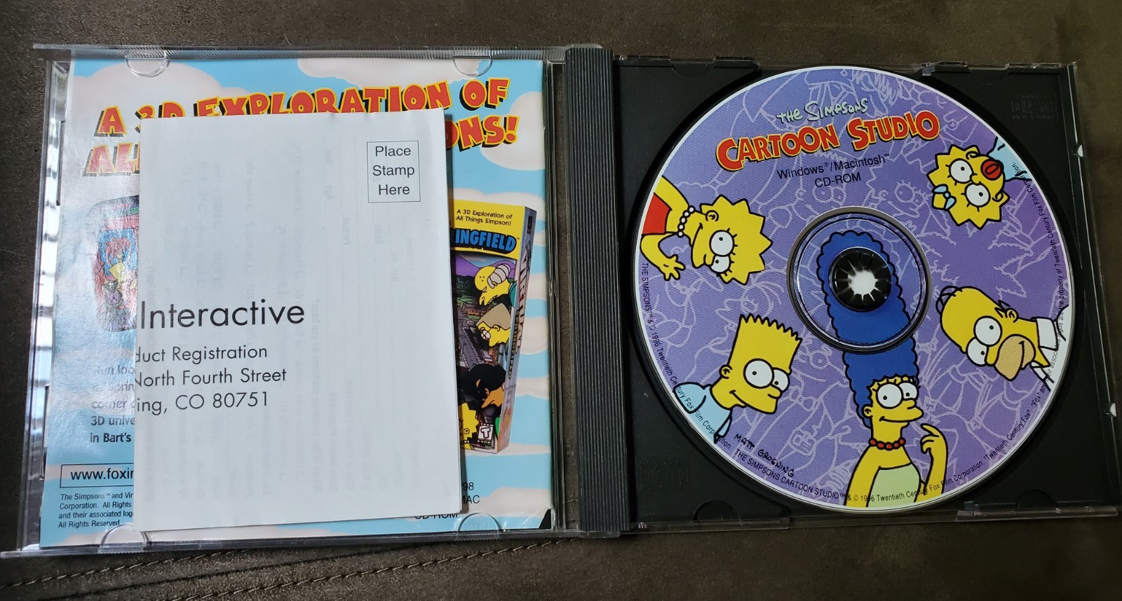 The Simpsons Cartoon Studio CD-ROM PC Windows 95/98 MACINTOSH Complete