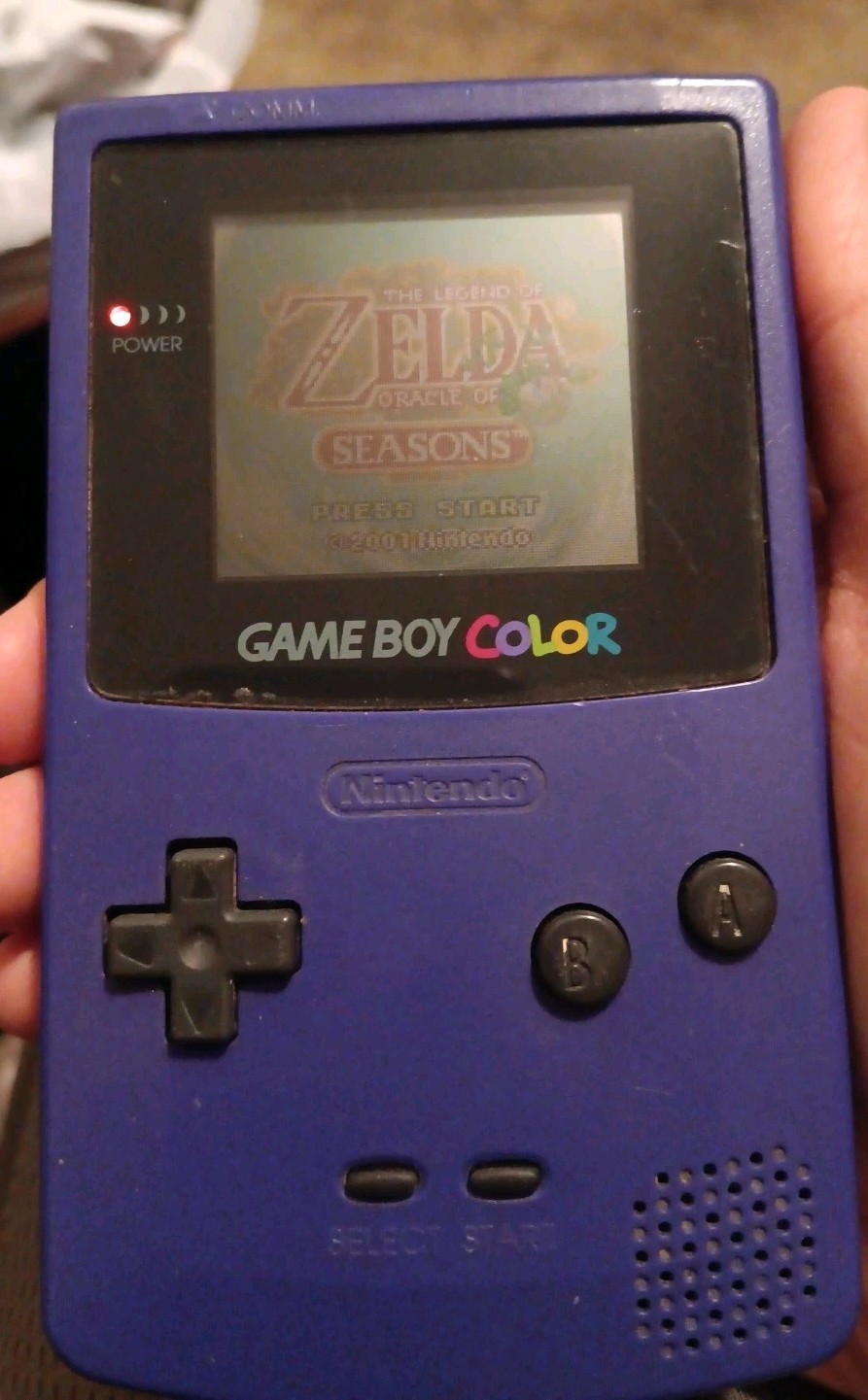 Nintendo GameBoy Color Handheld Game Console Purple Model CGB-001 Works Perfect!