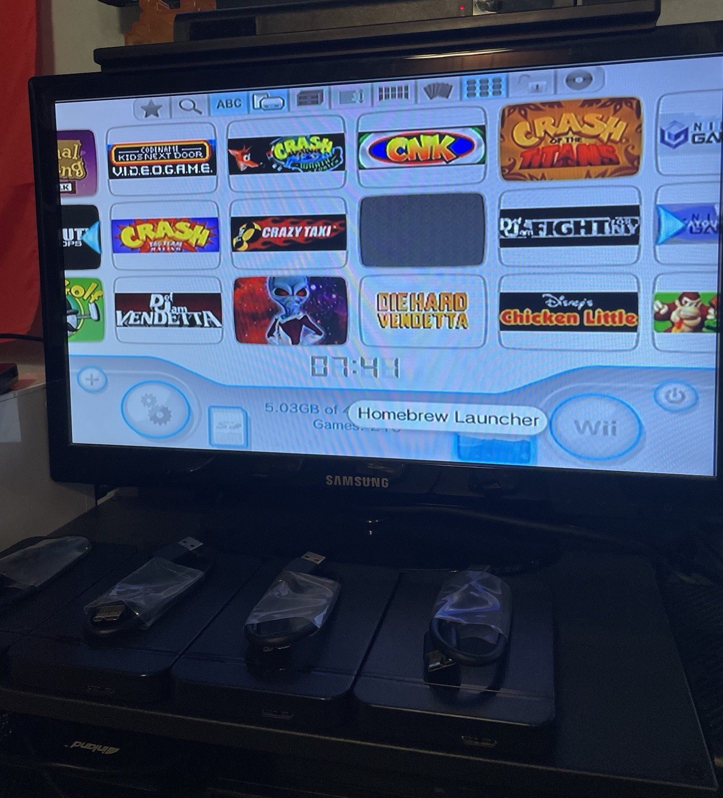 HomeBrew Wii With 500gb Hardrive, Games included