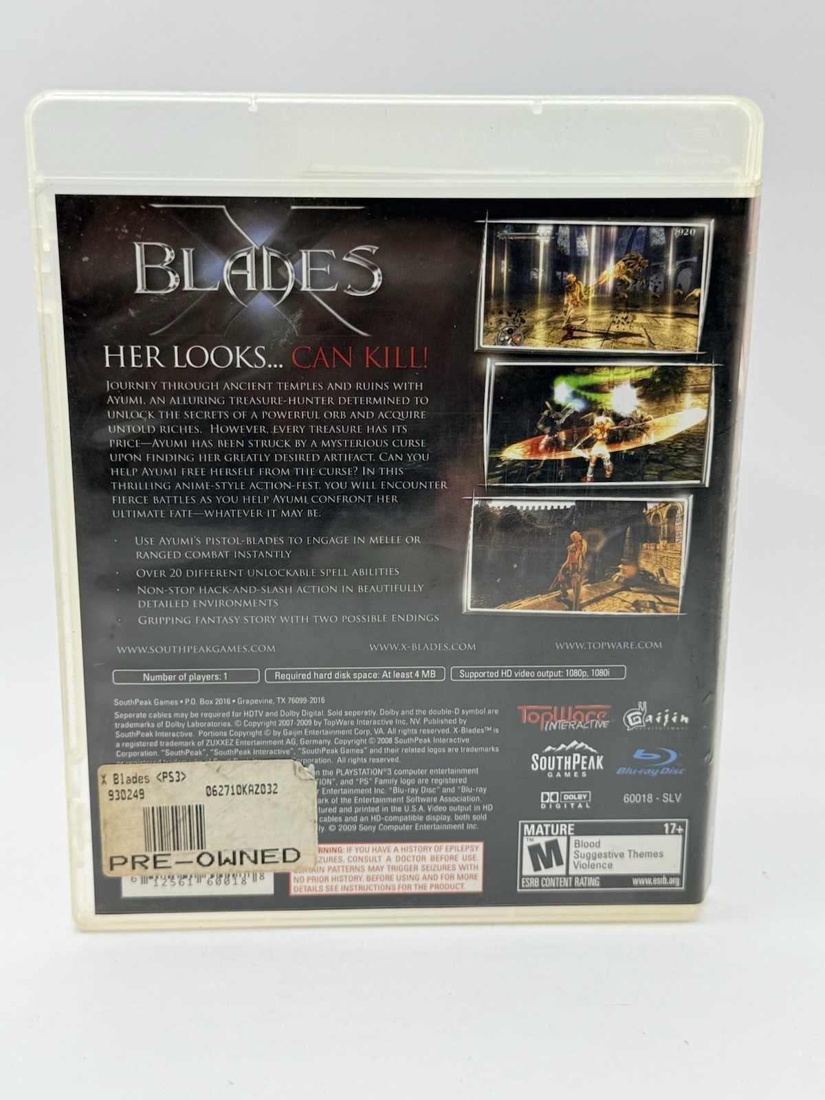 X-BLADES PLAYSTATION 3 PS3 GAME