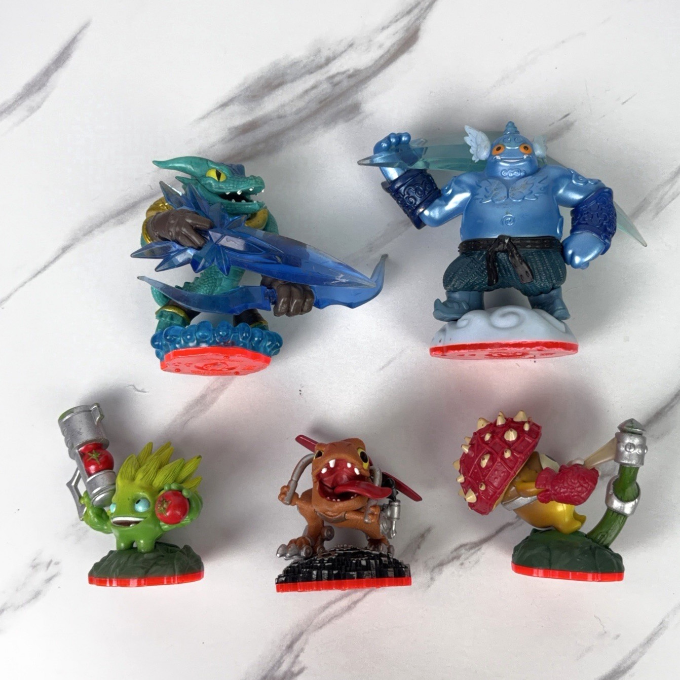Lot of 5 Skylander’s Trap Team Figures Gusto Snapshot Food Fight Shroomboom