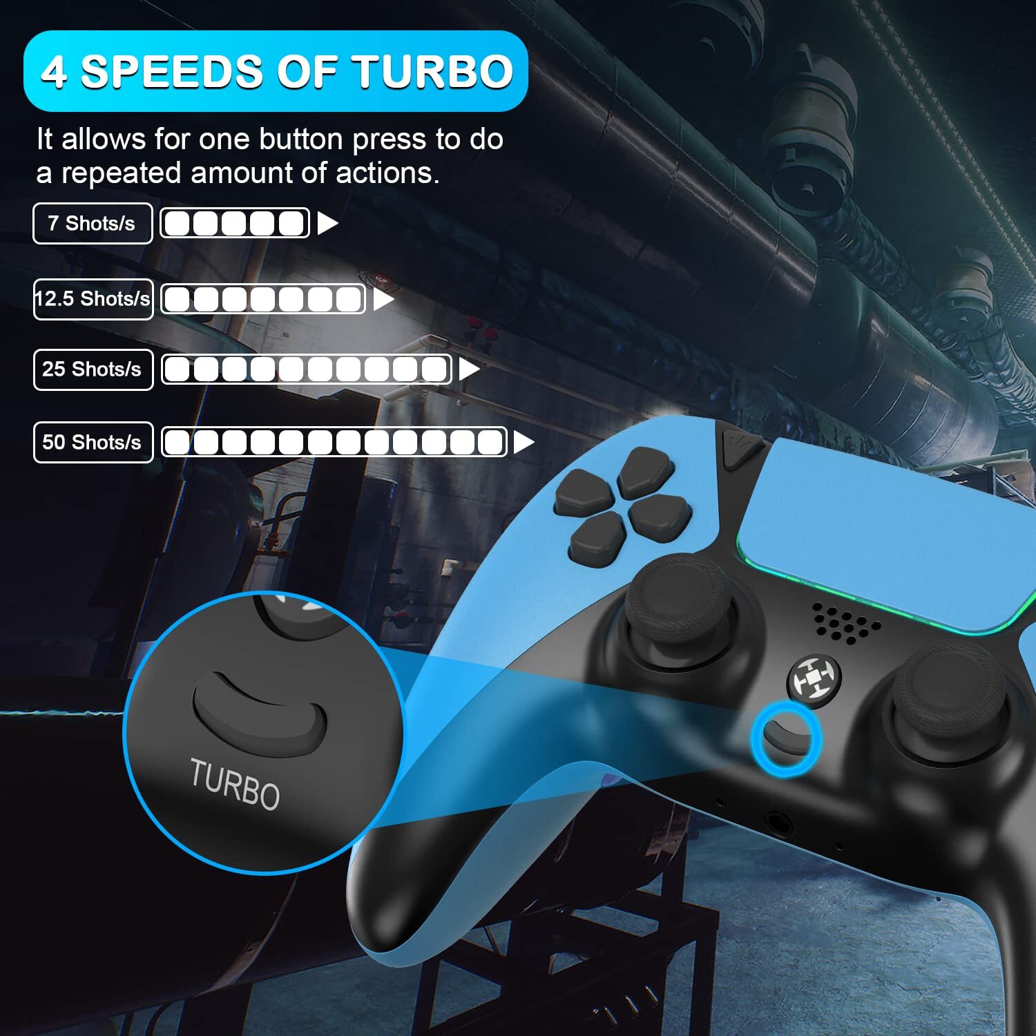 Elite Wireless Controller For Sony PlayStation PS4 Gamepad w/ Turbo Paddle & All