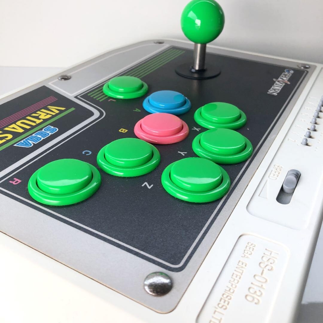 Sega Virtua Stick HSS-0136 Controller Sega Saturn Tested & Working Used Game
