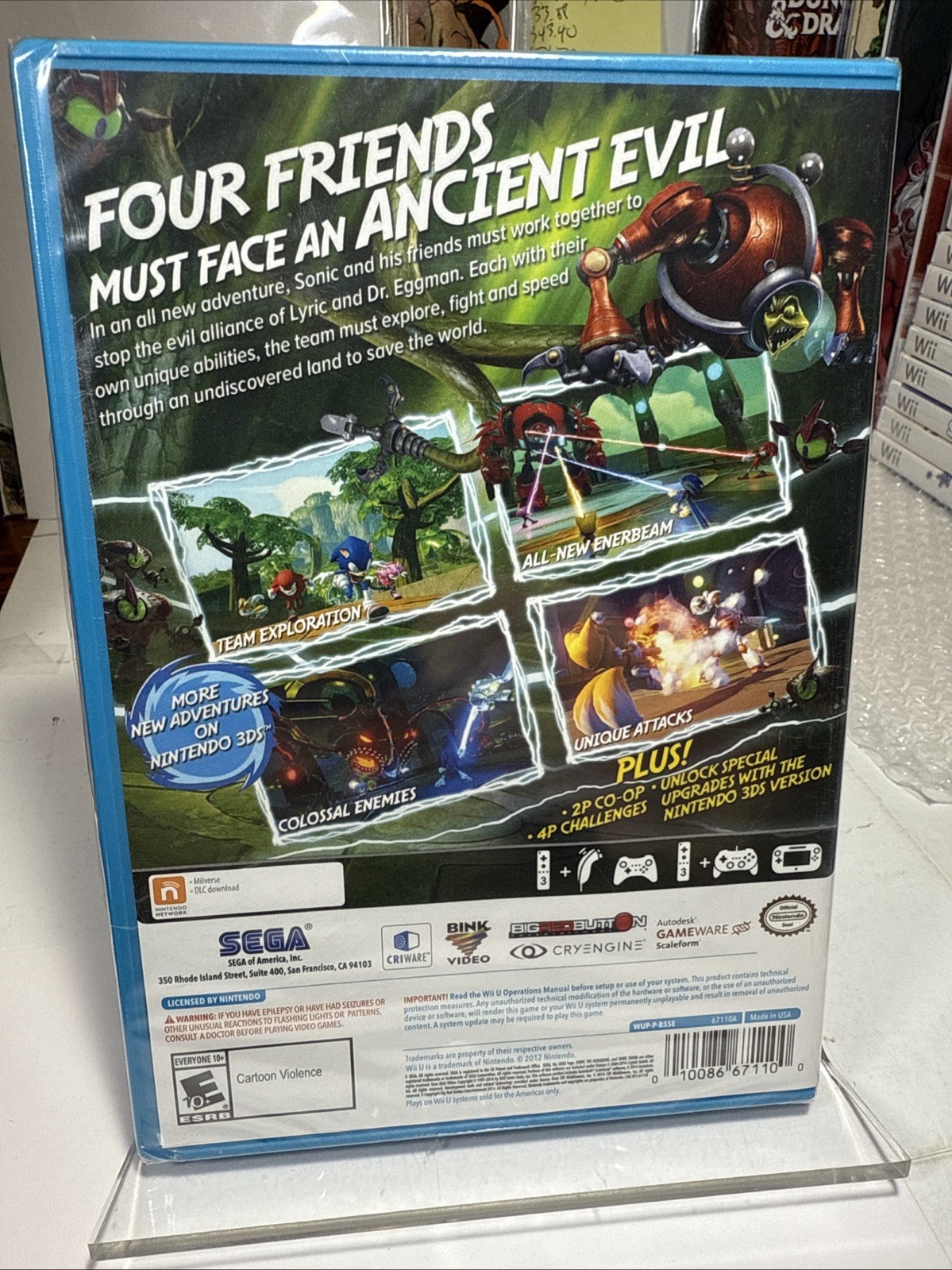 NEW! Sonic Boom Rise Of Lyric Nintendo Wii U Brand New Factory Sealed