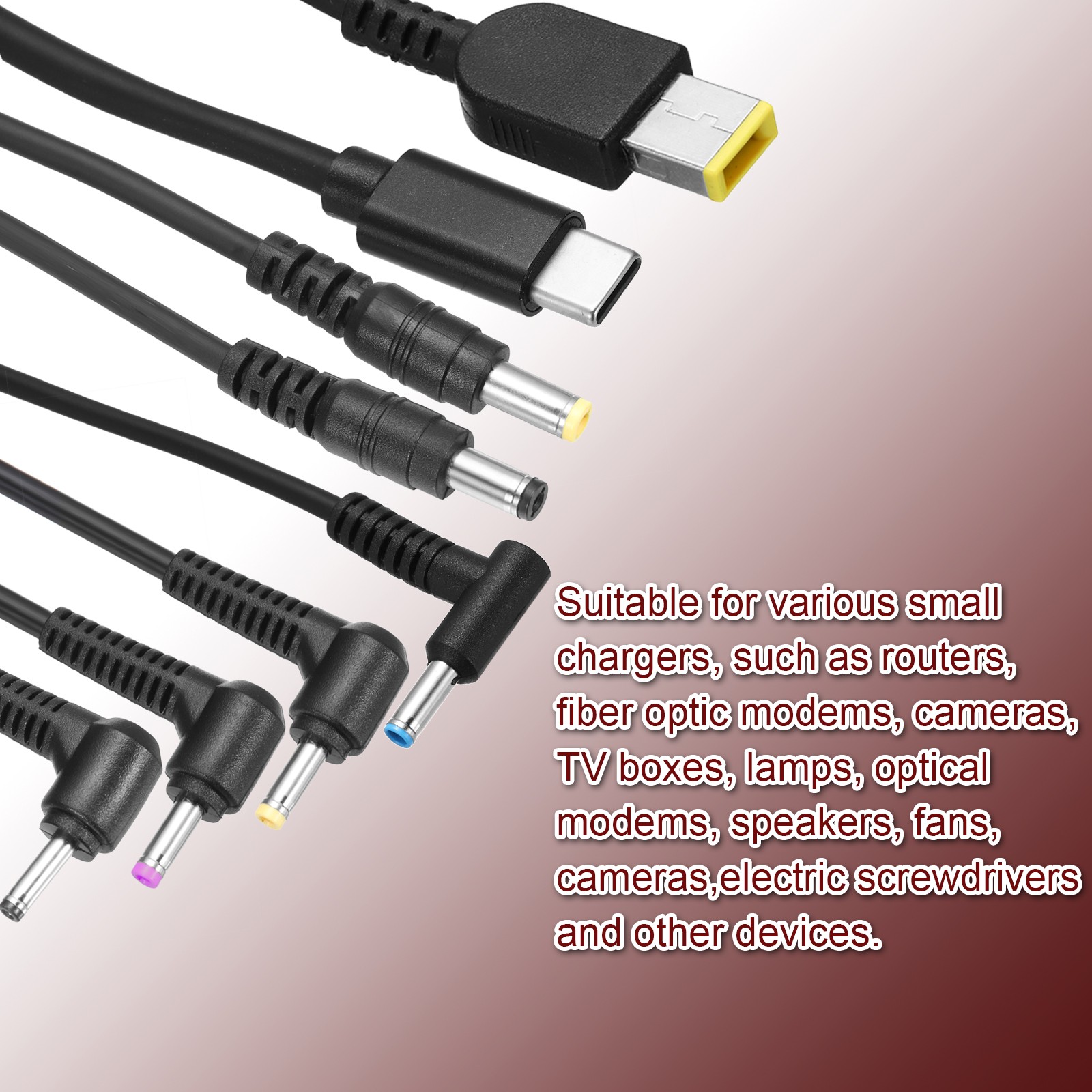 4.9FT USB C to DC PD Power Fast Charging Cable, 11mmx4.5mm 65W/20V(Black)