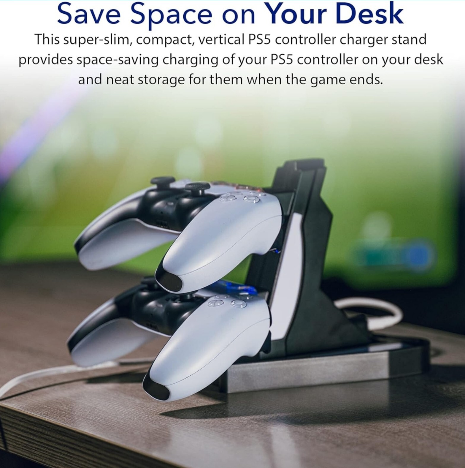 PS5 Controller Charger, Dual Fast Charging Station for PlayStation5 DualSense