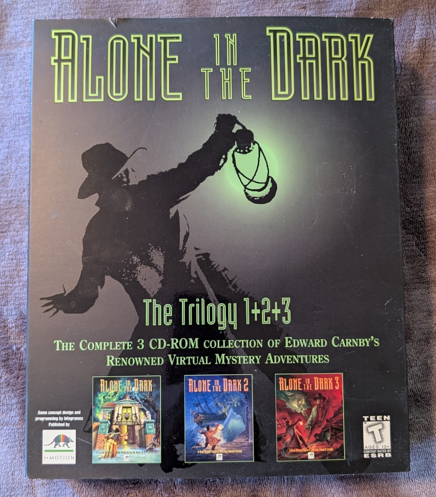 Alone in the Dark The Trilogy 1+2+3 PC CD-ROM Video Game Horror Classic 1997 CIB