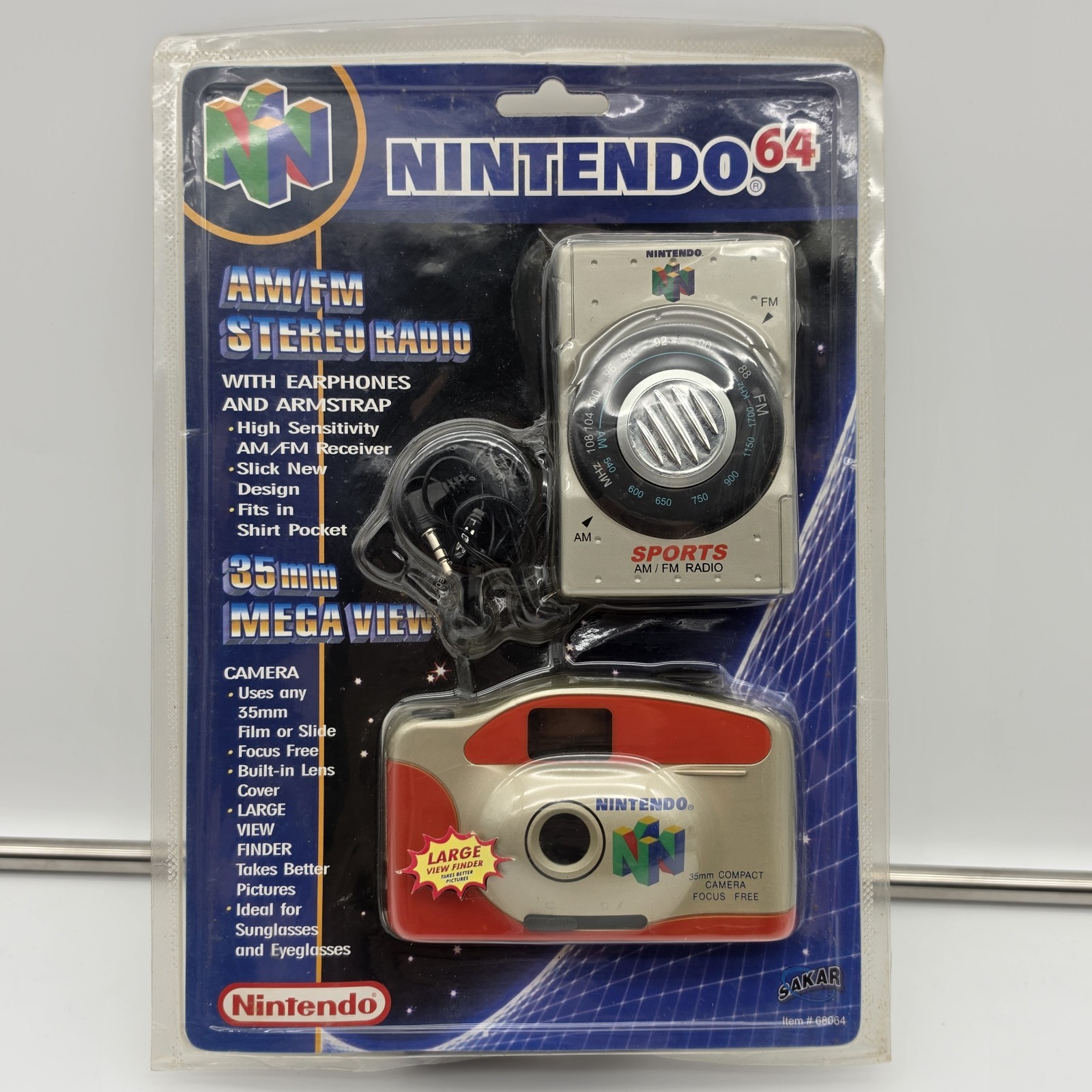 Nintendo 64 AM/FM Radio and 35mm Orange Film Camera Combo NEW FACTORY SEALED