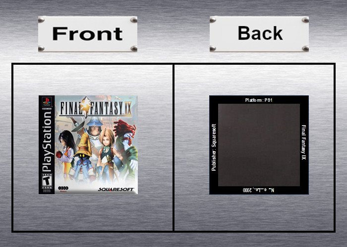 Final Fantasy VII, VIII, IX Video Game Box Art *PS1* High Quality Magnet / Set