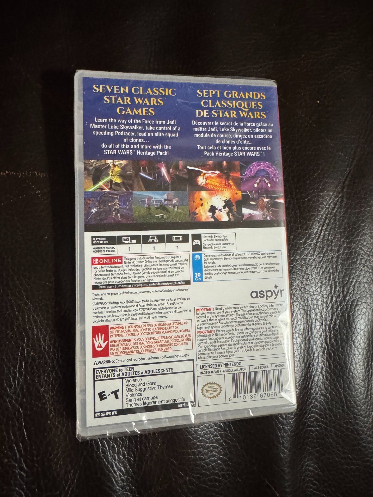 Star Wars Heritage Pack Nintendo Switch NEW Factory Sealed 7 Classic Games
