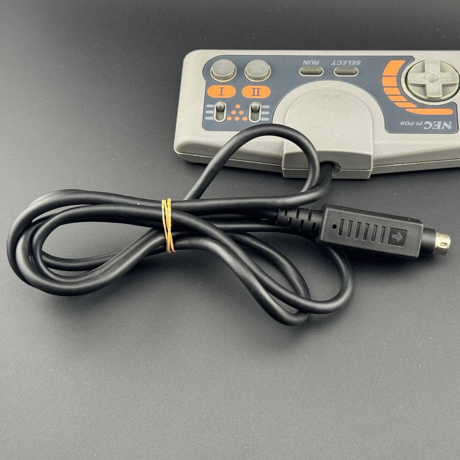 NEC PC Engine Turbo Pad Gray Gamepad Controller PI-PD8 Tested Japan | US SELLER