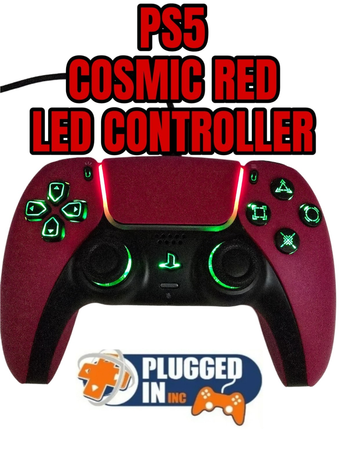 SONY COSMIC RED PS5 LED LIGHTS CONTROLLER, 7 DIFFERENT COLORS