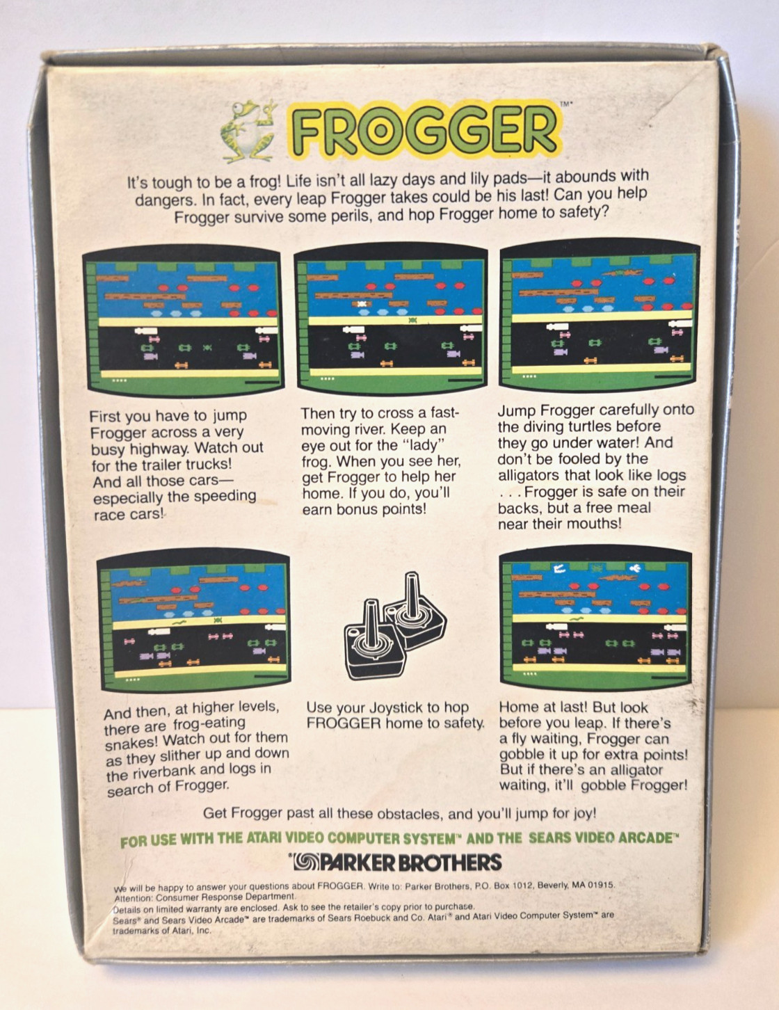 FROGGER (Atari 2600, 1982) Box & Game Only!! No Manual!! TESTED & WORKS