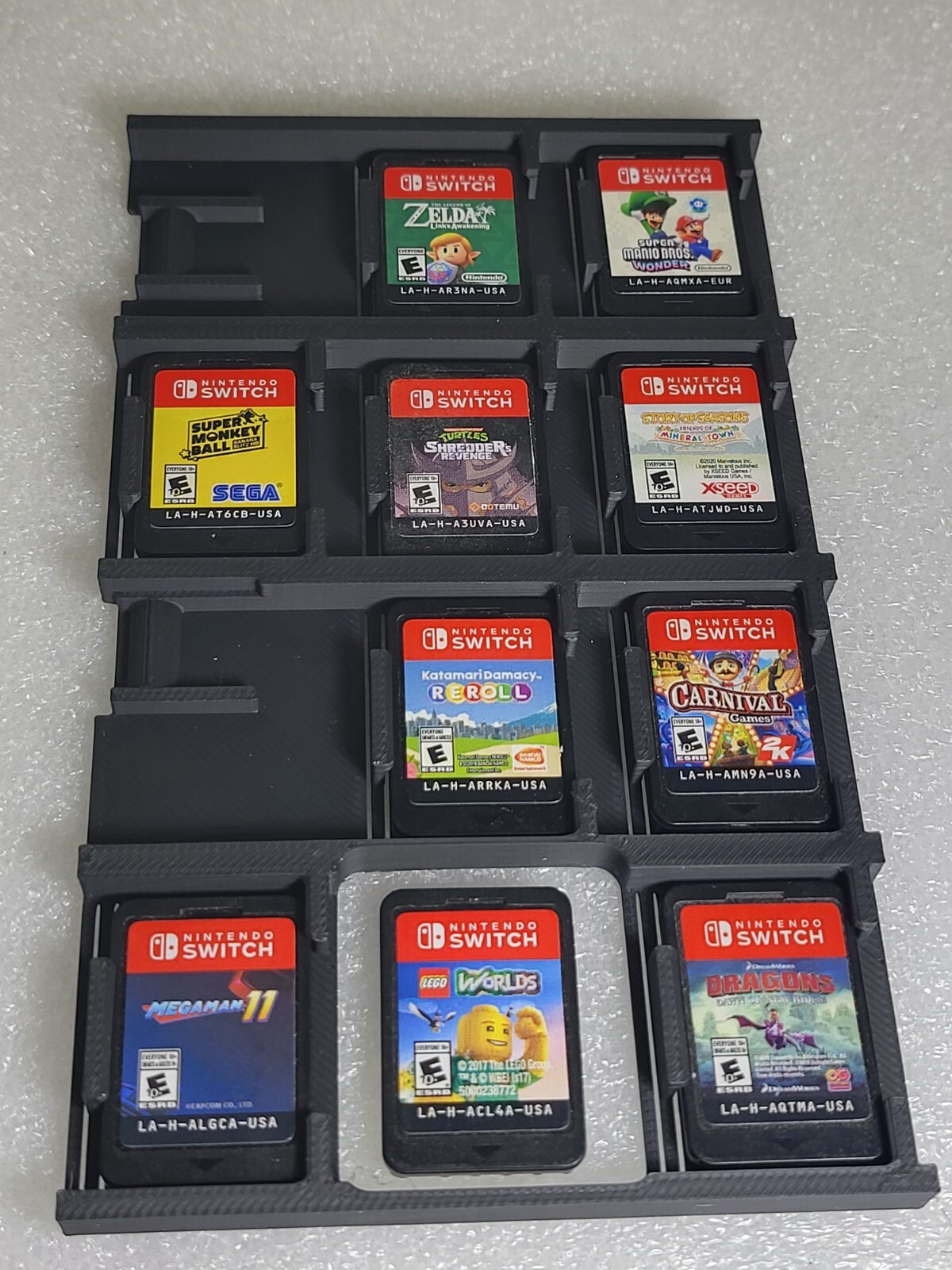 Nintendo Switch 10 Game Card Storage Case Insert