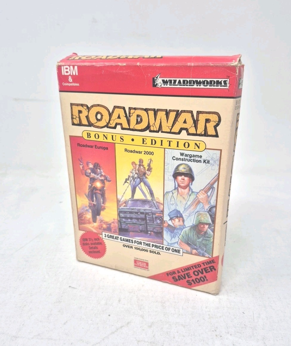RoadWar – Bonus Edition – Wizardworks – IBM PC Big Box – Very Good